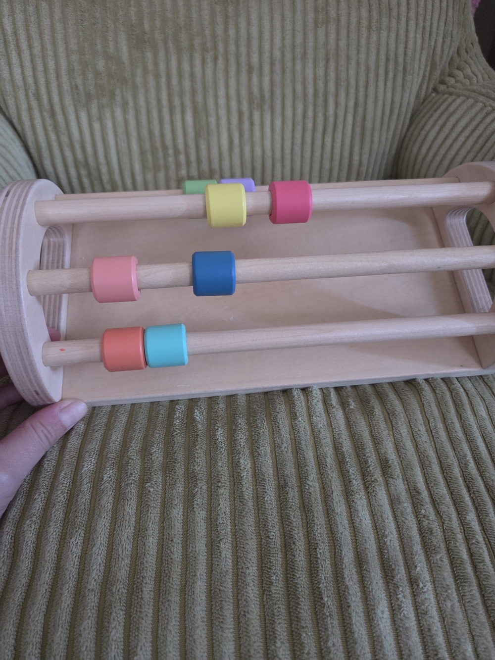 Wooden Pastel Bead Slider Toy - Imaginative Play